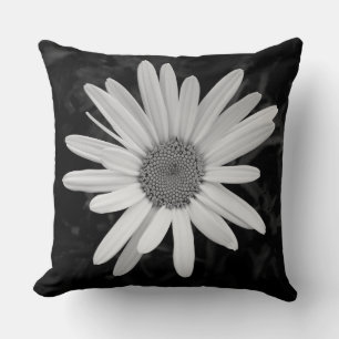 Shasta Daisy 03 - Black and White Kudde