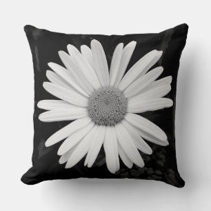 Shasta Daisy 04 - Black and White Kudde
