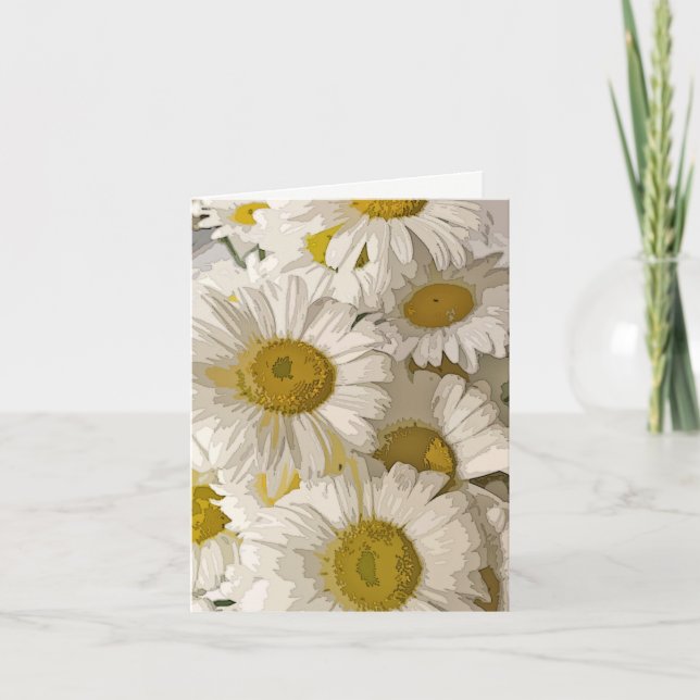 Shasta Daisy Blank Notecard Kort (Framsida)