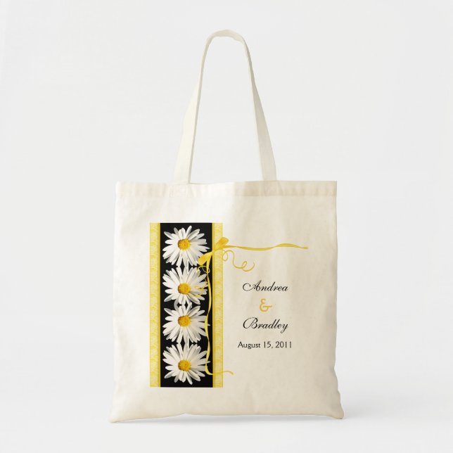 Shasta Daisy Bröllop Welcome Bag Tygkasse (Framsidan)