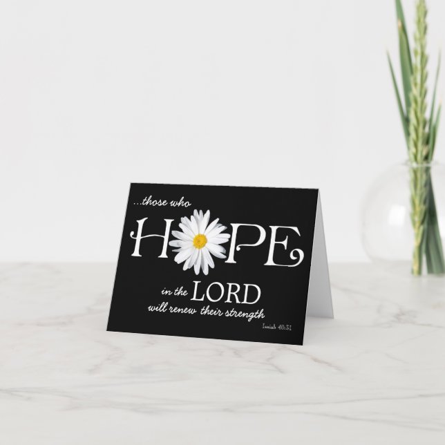 Shasta Daisy Hope på Lord Isaiah 40:31 Card Kort (Framsida)