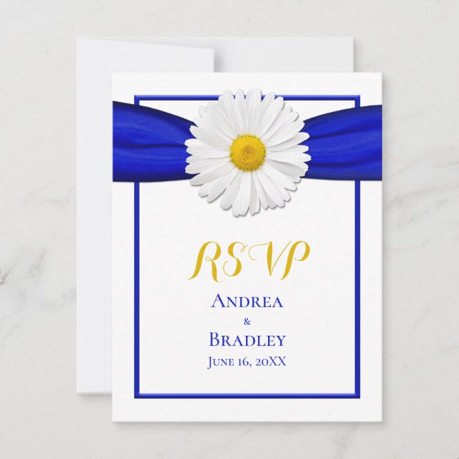 Shasta Daisy med Blue Ribbon Responcard Card OSA Kort (Framsida)