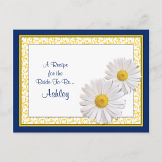 Shasta Daisy Recipe Card för briden som ska Vykort