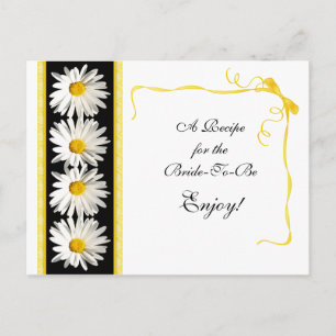 Shasta Daisy Recipe Card för briden som ska Vykort