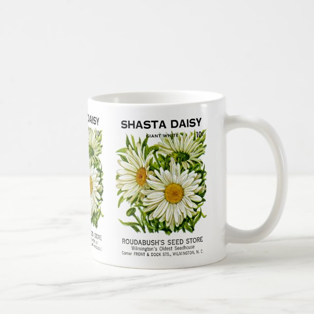 Shasta Daisy Vintage Seed Packet Kaffemugg (Höger)