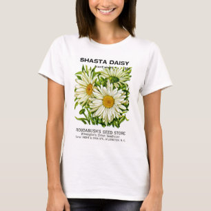 Shasta Daisy Vintage Seed Packet T Shirt