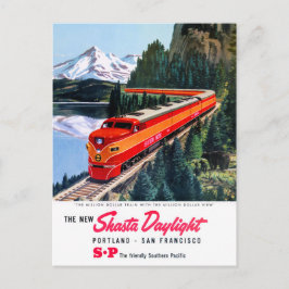 Shasta Daylight Portland San Francisco Affisch Vykort