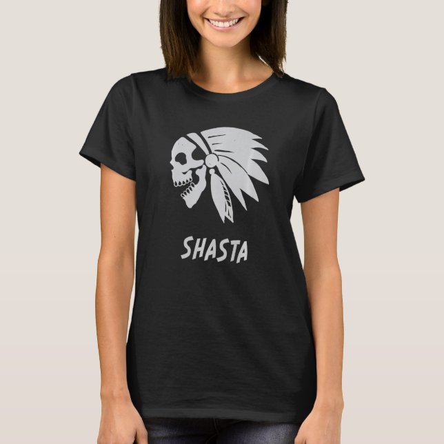 Shasta Native Indian Born Freedom Evil Sk T Shirt (Framsida)