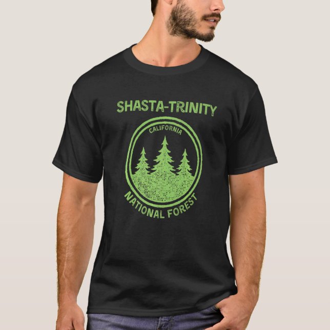 Shasta Trinity National Forest T Shirt (Framsida)