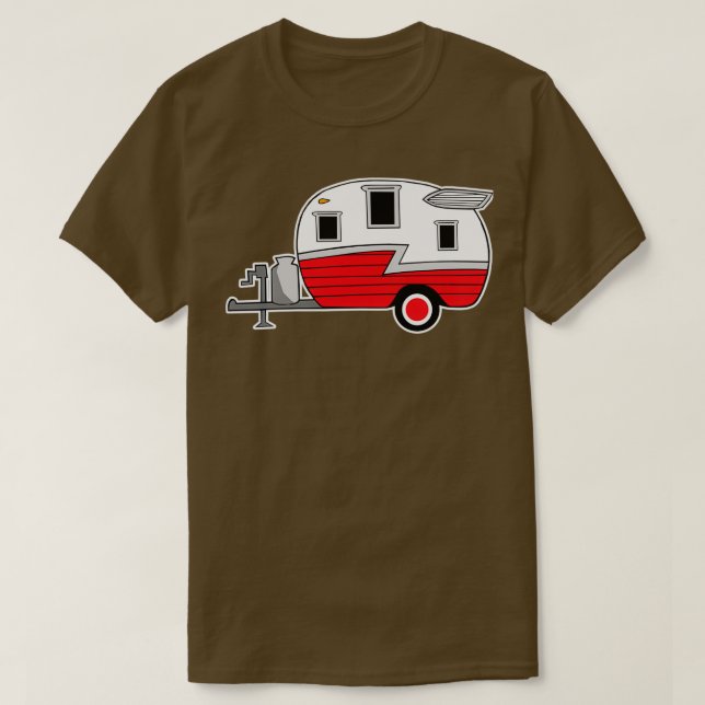 Shasta vintage camper red rv t shirt (Design framsida)