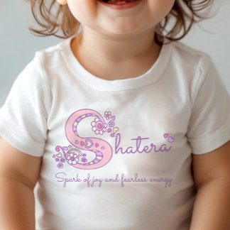 Shatera flicknamn & betydelse S monogram t-shirt