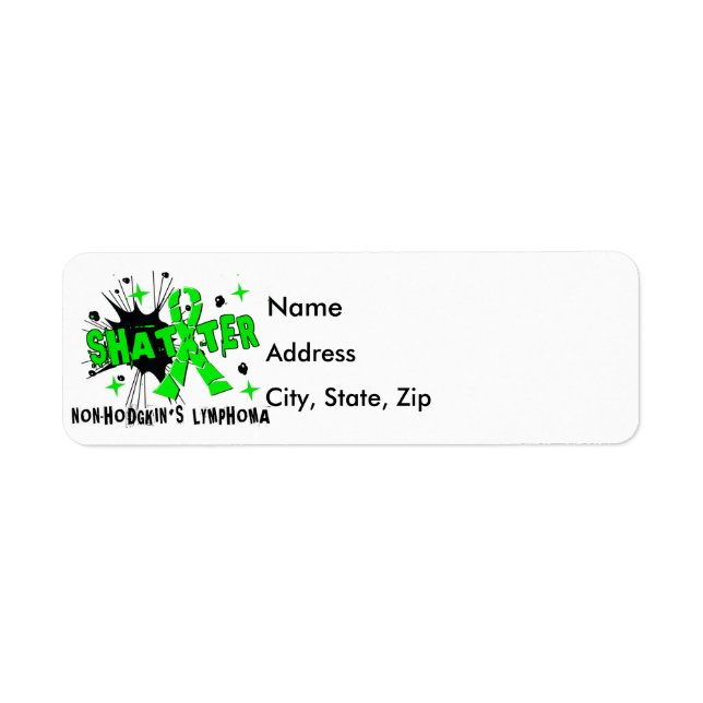 Shatter Non-Hodgkins lymphoma Returadress Etikett (Framsidan)