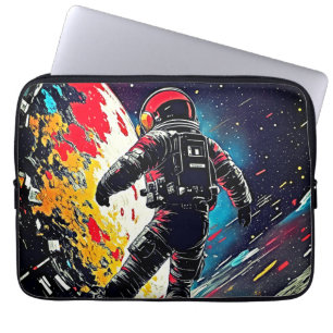 Shattered Cosmos: Retro Astronaut-Sleeven Laptop Fodral