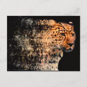 Shattered Leopard Vykort