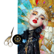 Shattered Queen Abstrakt Konst Kvinnohistori månad