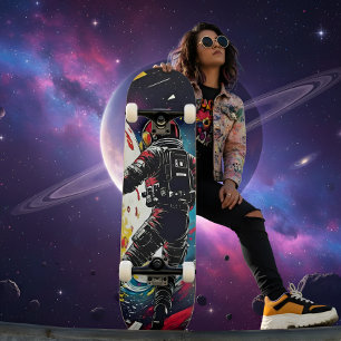 Shattered Reality - Kosmisk kryssare astronaut Mini Skateboard Bräda 18,5 Cm