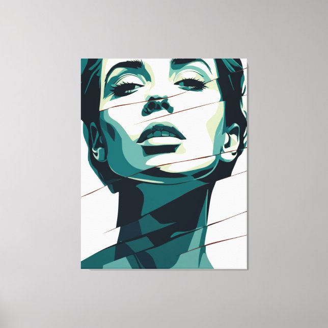 Shattered Teal Beauty Canvastryck (Framsida)