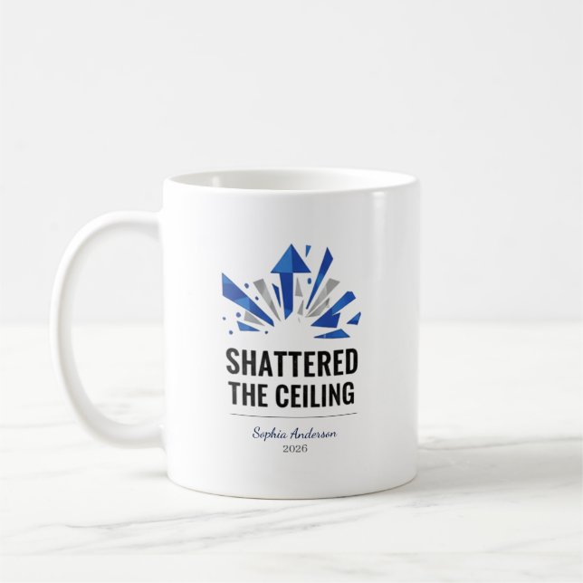 Shattered The Ceiling | Personalized Kaffemugg (Vänster)