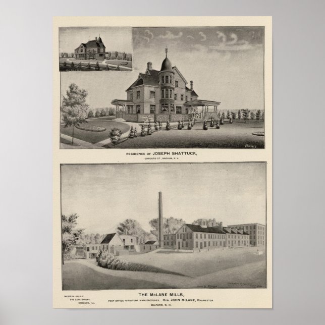 Shattuck-bosättning, McLane Mills Poster (Framsidan)