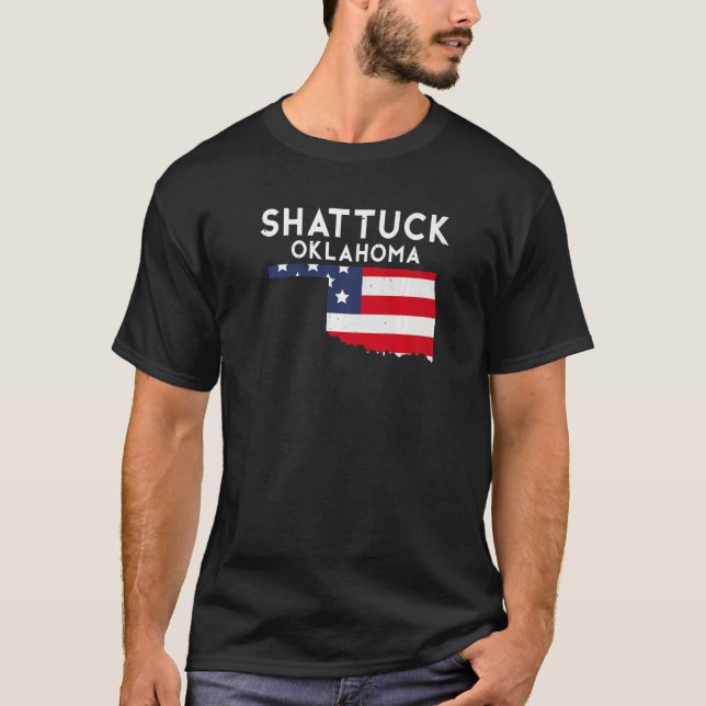 Shattuck USA State America Travel Oklahoman Premiu T Shirt (Framsida)