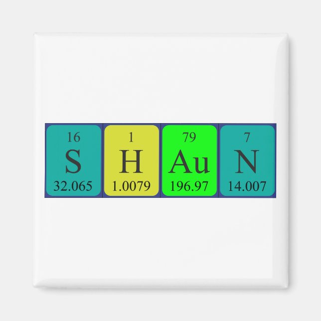 Shaun Periodisk bord namn magnet (Framsidan)