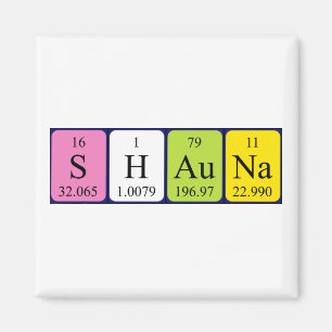 Shauna Periodisk bord namn magnet