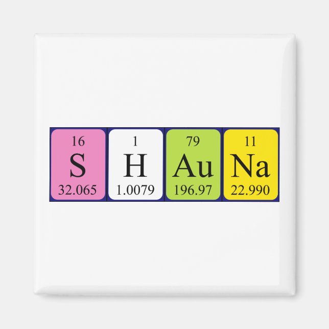 Shauna Periodisk bord namn magnet (Framsidan)