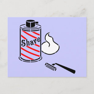 Shave Cream och Razor Vykort