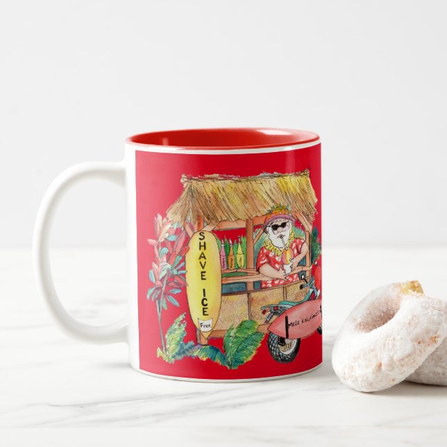 Shave Ice Hawaiian Santa Mele Kalikimaka Mugg (Med munk)