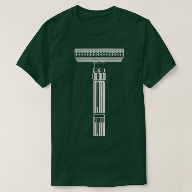 Shave Like Your Grandpa Safety Razor T Shirt (Design framsida)