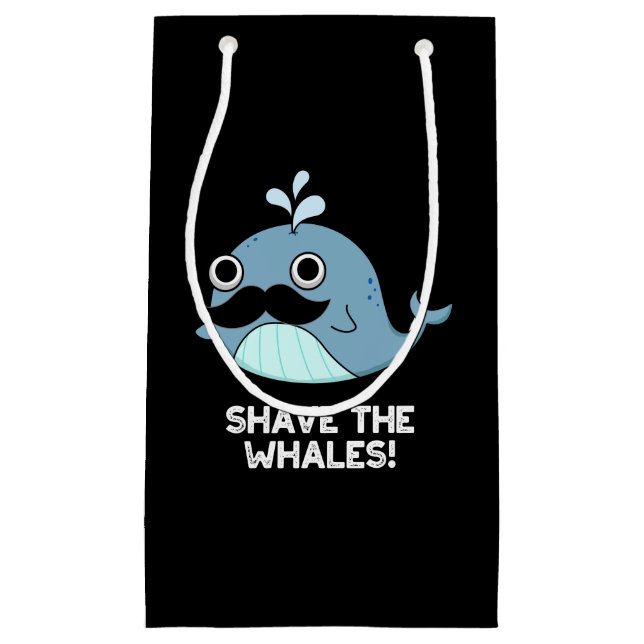 Shave the Whales Funny Animal Pun Mörk BG (Framsidan)