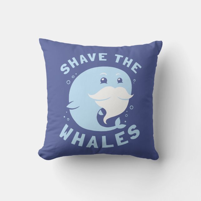 Shave the Whales Kudde (Framsida)
