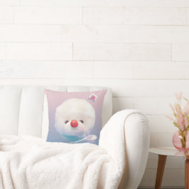 Shaved Ice Pup: Smiling Bichon Summer Dessert Kudde