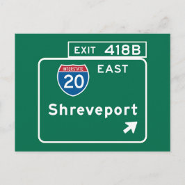 Shavslöjport, LA Road Sign Vykort