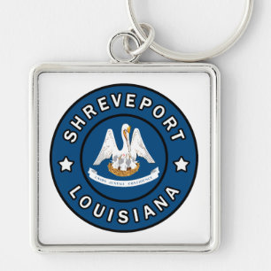 Shavslöjport Louisiana Fyrkantig Silverfärgad Nyckelring
