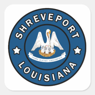 Shavslöjport Louisiana Fyrkantigt Klistermärke