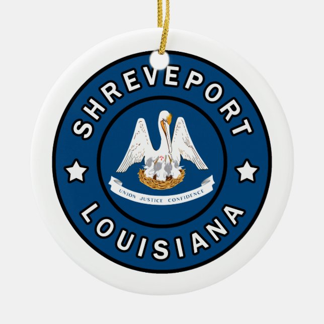 Shavslöjport Louisiana Julgransprydnad Keramik (Framsidan)