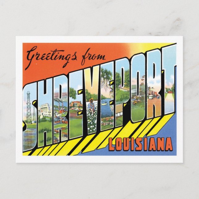 Shavslöjport Louisiana Travel America City Vykort (Framsida)