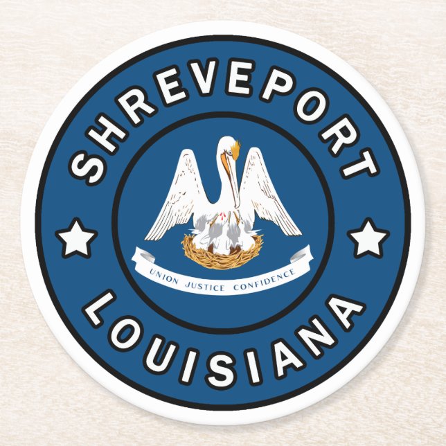 Shavslöjport Louisiana Underlägg Papper Rund (Framsidan)