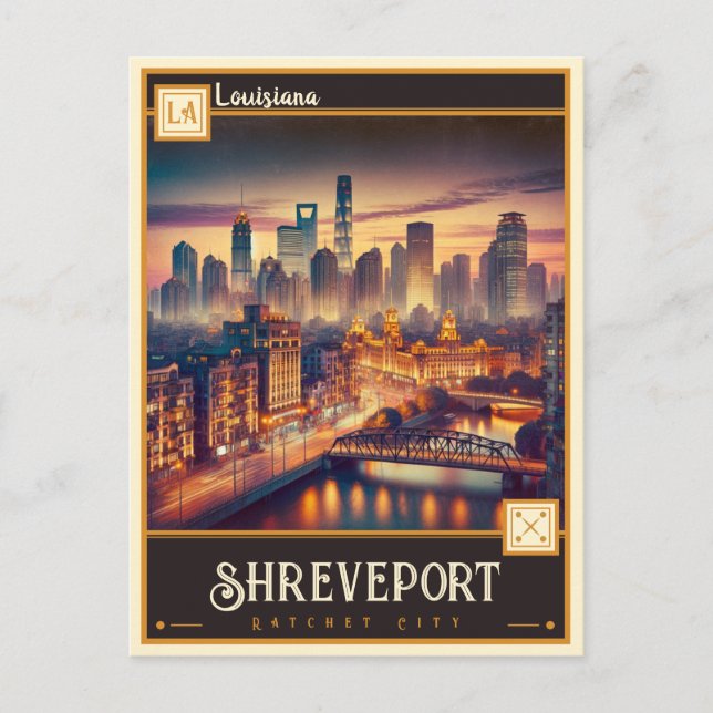 Shavslöjport, Louisiana | VINTAGE Vykort (Framsida)