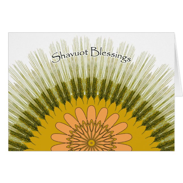 Shavuot Blessings, Barley Harvest Sol Hälsningskort (Framsidan Horizontal)