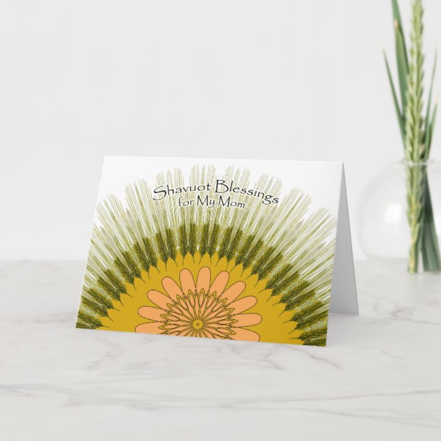 Shavuot Blessings for My Mamma, Barley Sol Helgkort (Framsida)