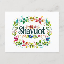 Shavuot - Colorful Shavuot Festival Firande Helg Vykort
