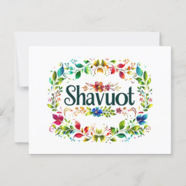 Shavuot - Colorful Shavuot Festival Firande Vykort