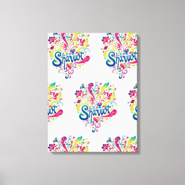 Shavuot - Colorful Shavuot Firande Canvastryck (Framsida)