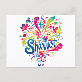 Shavuot - Colorful Shavuot Firande Helg Vykort