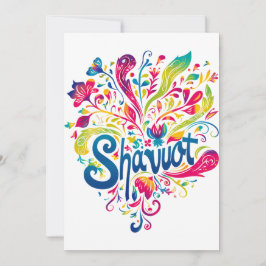 Shavuot - Färgglad Shavuot-firande Inbjudningar