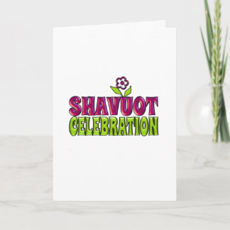 Shavuot Firande roligt Hälsning med blomma Inbjudan