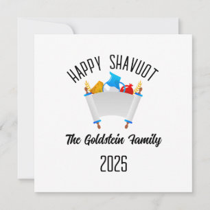 Shavuot Jewish Personlig Family Namn Julkort
