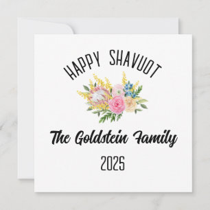 Shavuot Jewish Personlig Family Namn Julkort